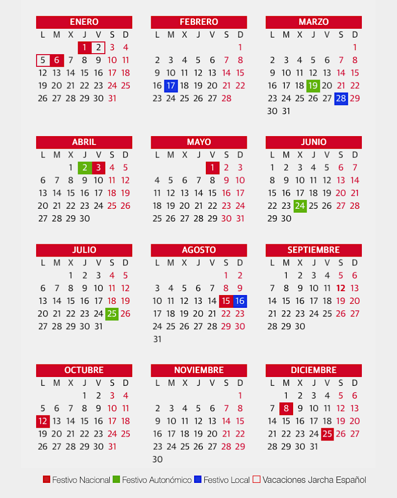 Calendario laboral 2026